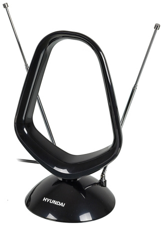 Антенна телевизионная Hyundai H-TAI320 30дБ активная черный каб.:1.85м