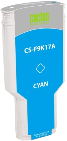Картридж струйный Cactus CS-F9K17A 728XXL голубой (300мл) для HP DesignJet T730, T830