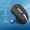 Мышь Оклик 495MW черный/золотистый оптическая (1600dpi) беспроводная USB для ноутбука (6but)
