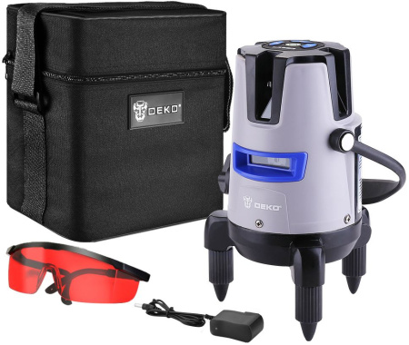 Уровень лазер. Deko LL57 PRO SET 1 2кл.лаз. 635нм цв.луч. красный (065-0103)