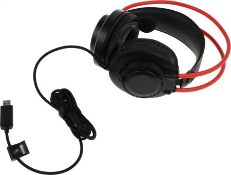 Наушники с микрофоном A4Tech Bloody G200S черный/красный 2м мониторные USB оголовье (G200S USB/ BLACK +RED)