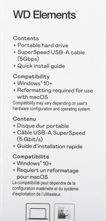 Жесткий диск WD USB 3.0 5Tb WDBU6Y0050BBK-WESN Elements Portable (5400rpm) 2.5" черный