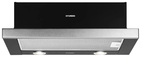 Вытяжка встраиваемая Hyundai HBH 6232 IX нержавеющая сталь/черный управление: кнопочное (1 мотор)