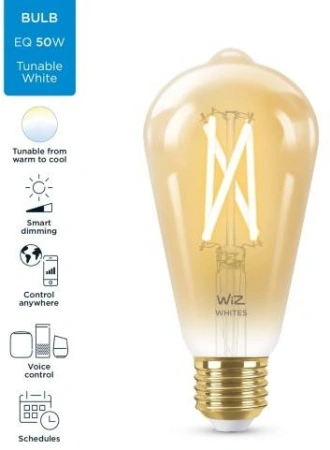 Умная лампа WiZ E27 50Вт 640lm Wi-Fi (упак.:1шт) (929003018701)