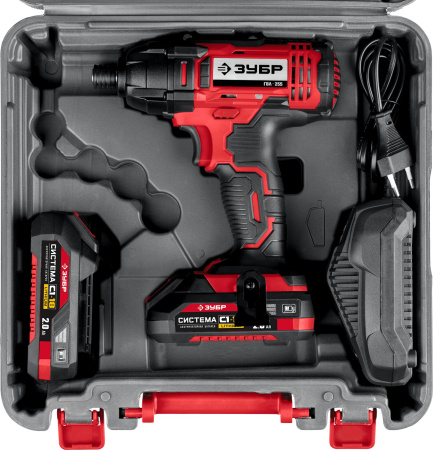 Гайковерт Зубр ГВЛ-255-22 аккум. патрон:шестигр.1/4" (кейс в комплекте)