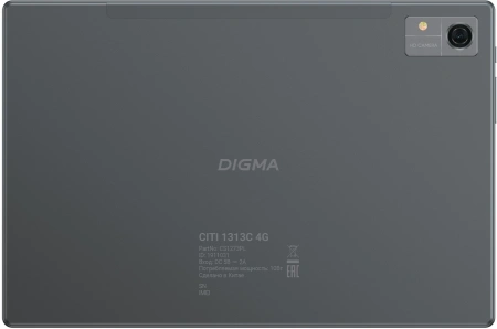 Планшет Digma CITI 1313C 4G SC9863A1 (1.6) 8C RAM3Gb ROM32Gb 10.1" IPS 1280x800 4G 2Sim Android 13 темно-серый 5Mpix 2Mpix BT WiFi microSD 128Gb 6000mAh