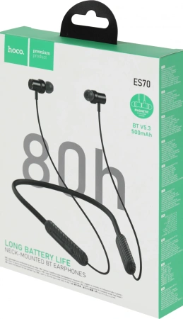 Гарнитура вкладыши Hoco ES70 черный беспроводные bluetooth