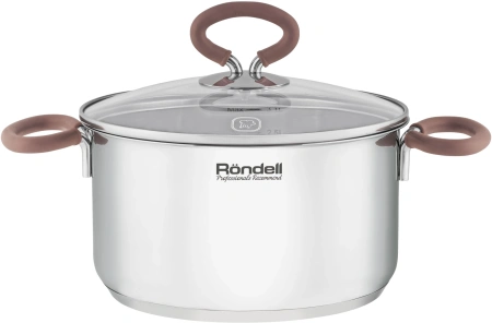 Кастрюля Rondell Etery RDS-1599 3.1л. d=20см (с крышкой) стальной