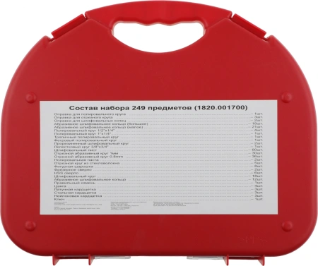 Набор оснастки Elitech 1820.001700 (249пред.) для граверов