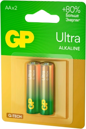 Батарея GP Ultra Alkaline 15AUA21-2CRSBC2 AA (2шт)
