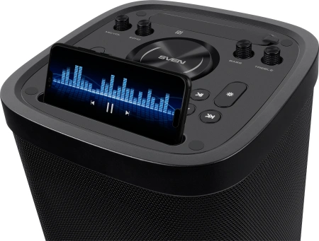 Колонка порт. Sven АС PS-930 черный 150W 1.0 BT/3.5Jack 7200mAh (SV-022402)