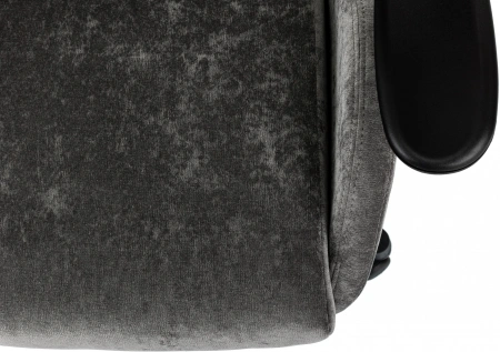 Кресло игровое Zombie Ghost Fabric серый Light-19 с подголов. крестов. пластик