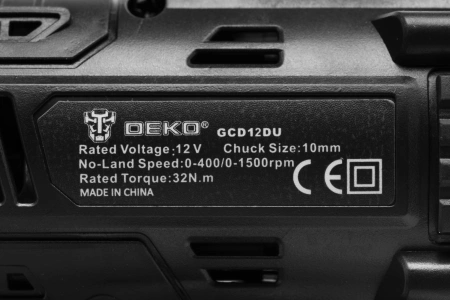 Дрель-шуруповерт Deko GCD12DU аккум. патрон:быстрозажимной (063-4039)