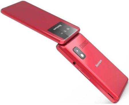 Мобильный телефон XENIUM X600 красный раскладной 2Sim 2.8" 240x320 Nucleus 0.3Mpix GSM900/1800 MP3 FM microSD max32Gb