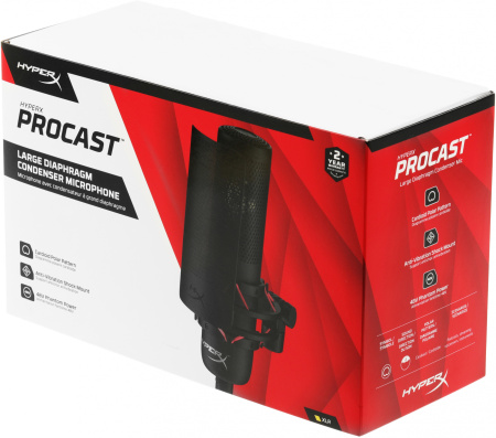 Микрофон проводной HyperX ProCast Microphone 3м черный