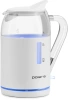 Чайник электрический Polaris PWK 1563CGL 1.5л. 2200Вт белый/прозрачный корпус: стекло/пластик