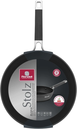 Сковорода Rondell Stolz RDA-1766 круглая 26см покрытие: Xylan Plus ручка несъемная (без крышки) серый