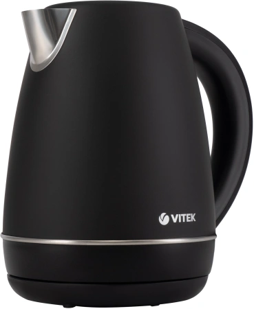 Чайник электрический Vitek VT-1161 1.7л. 2200Вт черный корпус: сталь