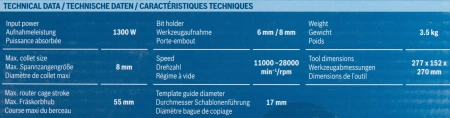 Фрезер Bosch GOF 130 1300Вт 28000об/мин макс.ход:55мм