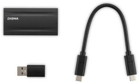 Накопитель SSD Digma USB3.2 Gen2x2 4TB DGSM8004T2MGG MEGA X 1.8" темно-серый
