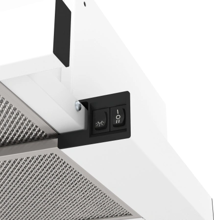 Вытяжка встраиваемая Elikor Slide 50П-430 белый управление: кнопочное (1 мотор)