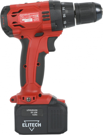 Дрель-шуруповерт Elitech ДА 12СЛ2 (Е2201.004.02) аккум. патрон:быстрозажимной (кейс в комплекте) (191612)