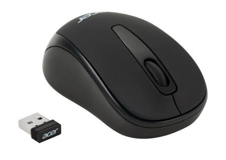 Мышь Acer OMR133 черный оптическая (1000dpi) беспроводная USB для ноутбука (2but)