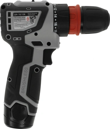Дрель-шуруповерт Интерскол ДА-10/12В 36 аккум. патрон:быстрозажимной (кейс в комплекте) (687.2.2.79)
