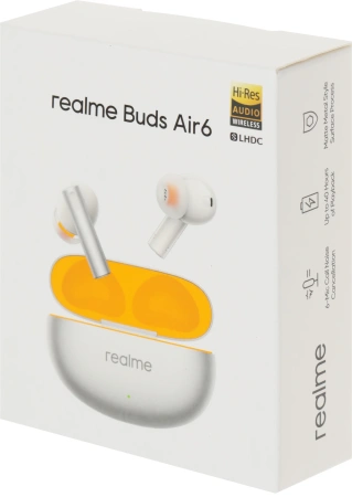 Гарнитура внутриканальные Realme Buds Air 6 серебристый беспроводные bluetooth в ушной раковине (631209000121)