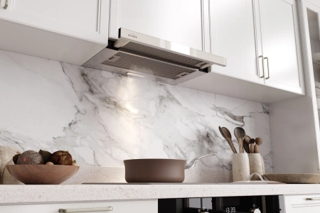 Вытяжка встраиваемая Elikor Интегра Glass 45Н-400-В2Д нержавеющая сталь/стекло бежевое управление: кулисные переключатели (1 мотор)