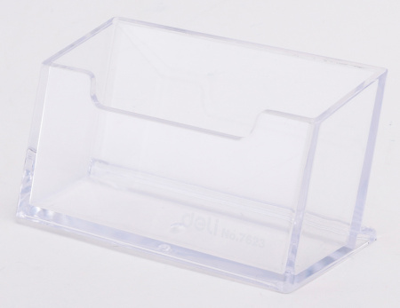 Подставка Deli E7623 для визиток 100х38х82мм прозрачный
