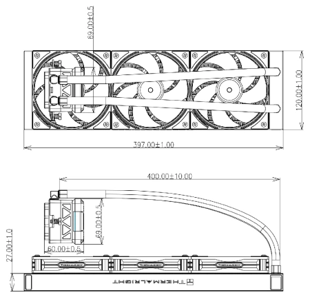 Система водяного охлаждения Thermalright Frozen Warframe PRO 360 ARGB Soc-AM5/AM4/1200/1700/1851 белый 4-pin 29.8dB Al LCD Ret (F-WFRAME-PRO-360-WH-ARGB)