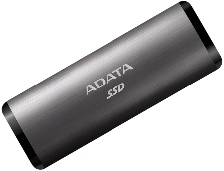 Накопитель SSD A-Data USB-C 2Tb ASE760-2TU32G2-CTI SE760 1.8" серый
