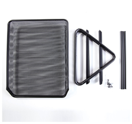 Лоток горизонтальный Deli E9183 для бумаг 350х274х185мм черный металл сетка