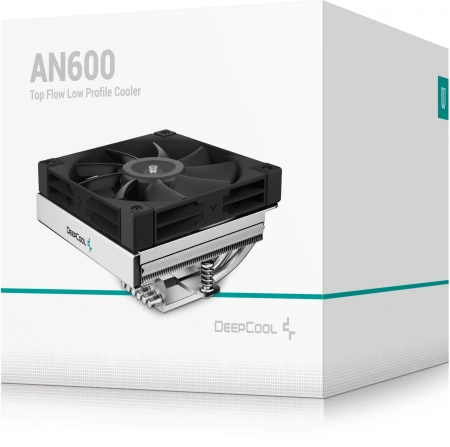 Устройство охлаждения(кулер) Deepcool AN600 Soc-AM5/AM4/1200/1700/1851 серебристый/черный 4-pin 18-24.4dB Al 180W 628gr Ret (R-AN600-BKNNMN-G)