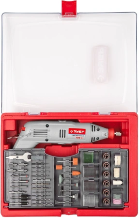 Гравер Зубр ЗГ-130ЭК H176 130Вт насадок:169 кейс