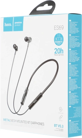 Гарнитура вкладыши Hoco ES69 черный беспроводные bluetooth