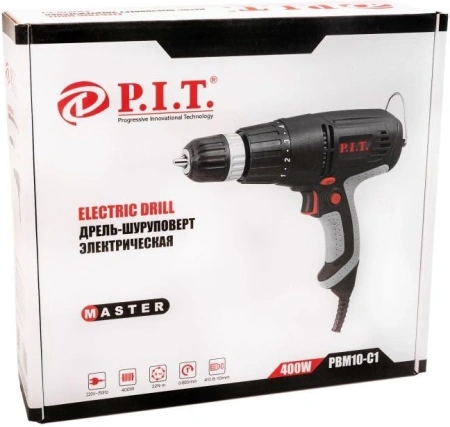 Дрель-шуруповерт P.I.T. PBM10-C 550Вт патрон:быстрозажимной