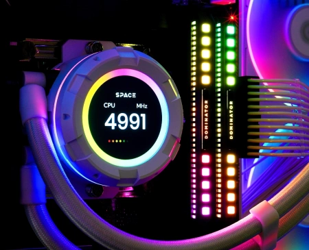 Система водяного охлаждения ID-Cooling SL360 Wh Soc-AM5/AM4/1151/1200/2066/1700 4-pin 14-30dB Al+Cu