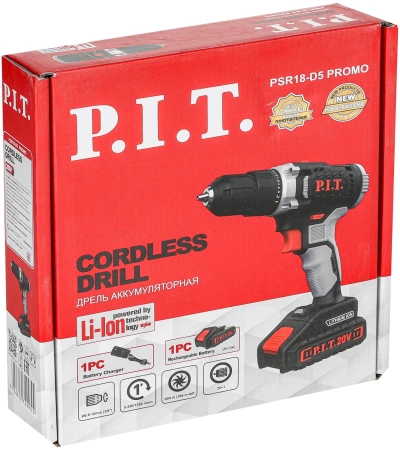 Дрель-шуруповерт P.I.T. PSR18-D5 Promo аккум. патрон:быстрозажимной