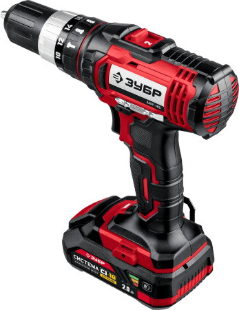 Дрель-шуруповерт Зубр ДШУ-185-22 аккум. патрон:быстрозажимной (кейс в комплекте)