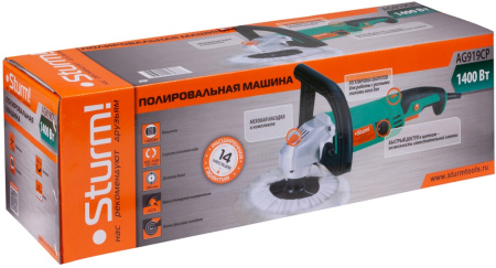 Полировальная машина Sturm! AG919CP 1400Вт 3500об/мин d=180мм