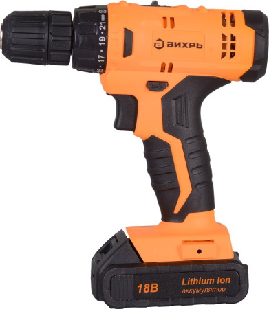 Дрель-шуруповерт Вихрь ДА-18Л-2К аккум. патрон:быстрозажимной (кейс в комплекте) (72/14/9)