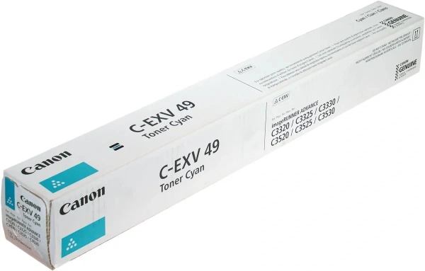 Тонер Canon C-EXV49C 8525B002 голубой туба для копира iR-ADV C33xx