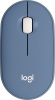 Мышь Logitech Pebble M350 синий/голубой оптическая 1000dpi silent беспров. BT/Radio USB 2but (910-006655)