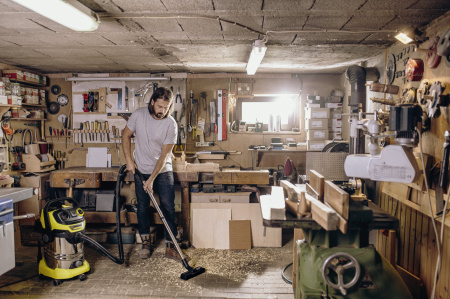 Строительный пылесос Karcher WD 6 P S V-30/6/22/T 1300Вт (уборка: сухая/сбор воды) желтый