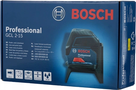Нивелир лазерн. Bosch GCL 2-15 + RM1 + BM3 clip 2кл.лаз. 650нм цв.луч. красный (0601066E02)