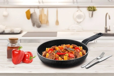 Сковорода Tefal Rock 04235126 круглая 26см покрытие: Mineralia ручка несъемная (без крышки) черный