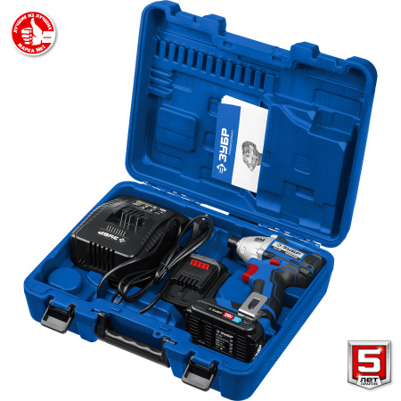 Винтоверт Зубр GVB-250-22 аккум. патрон:держатель бит 1/4" (кейс в комплекте)