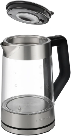 Чайник электрический Polaris PWK 1725CGLD 1.7л. 2200Вт серебристый матовый корпус: стекло/металл
